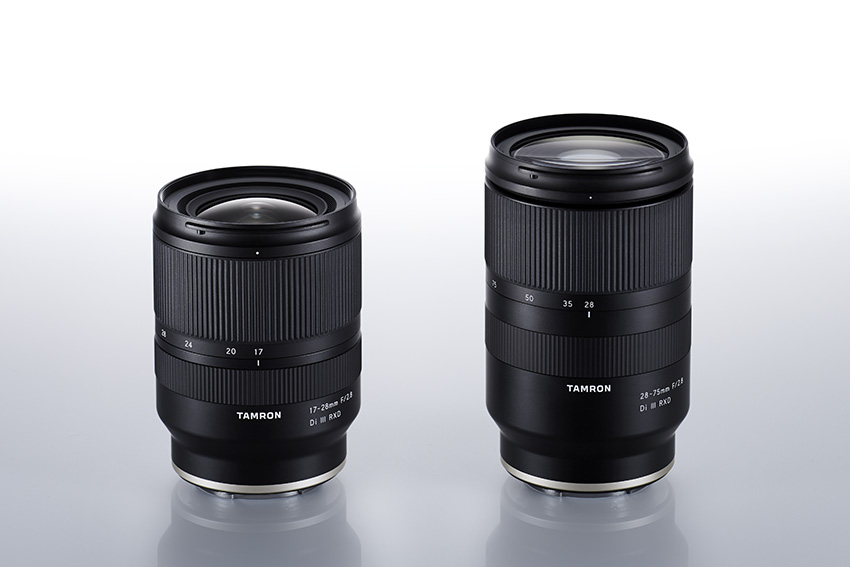 Photo of a Tamron 17-28mm and 28-75mm F2.8 Camera Lens