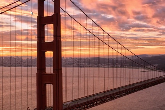 Ken Hubbard in San Francisco to capture the Golden Gate Bridge at sunrise.