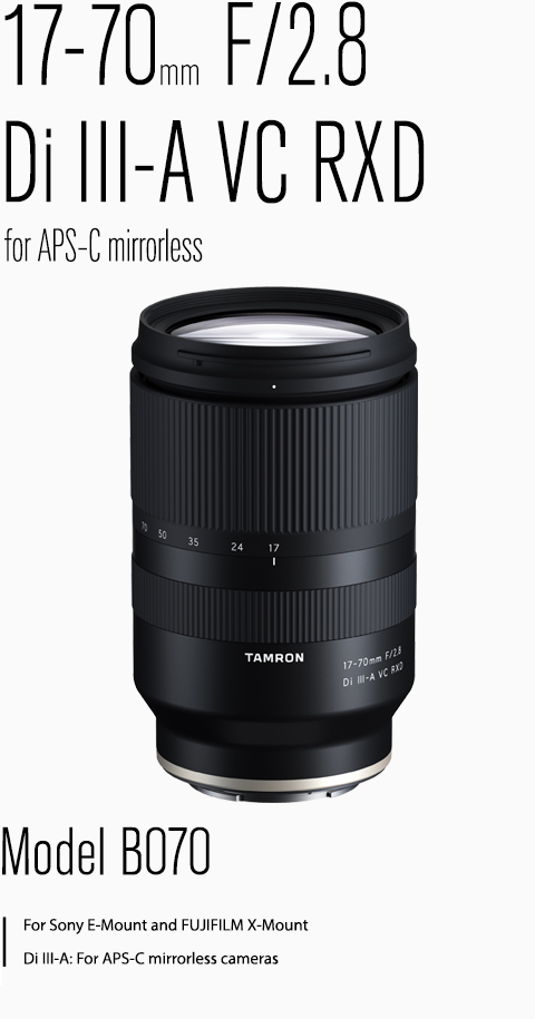Announced: Tamron 17-70mm f/2.8 Di III-A VC RX D APS-C zoom lens