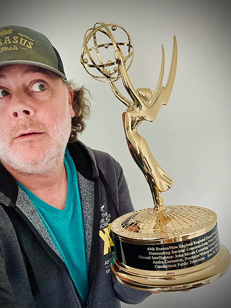 André with his Emmy