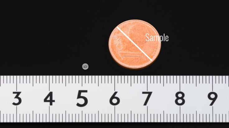 Small diameter of φ2.0 mm or less